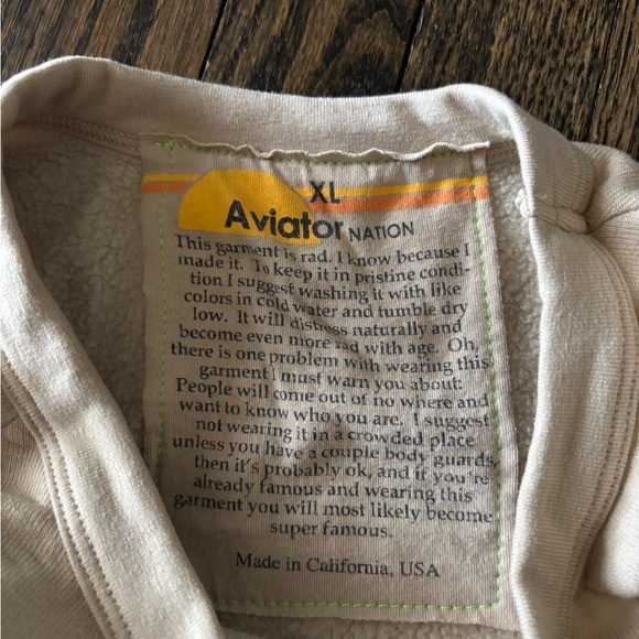 Aviator Nation NWOT Lightning Bolt Sweatshirt (XL) and Sweatpants (L) Set - Picture 2 of 8